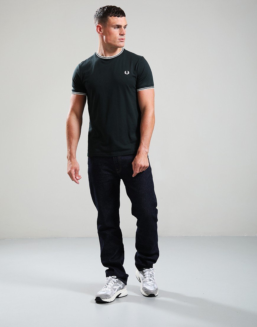 Fred Perry Twin Tipped T-Shirt Night Green/Snow White