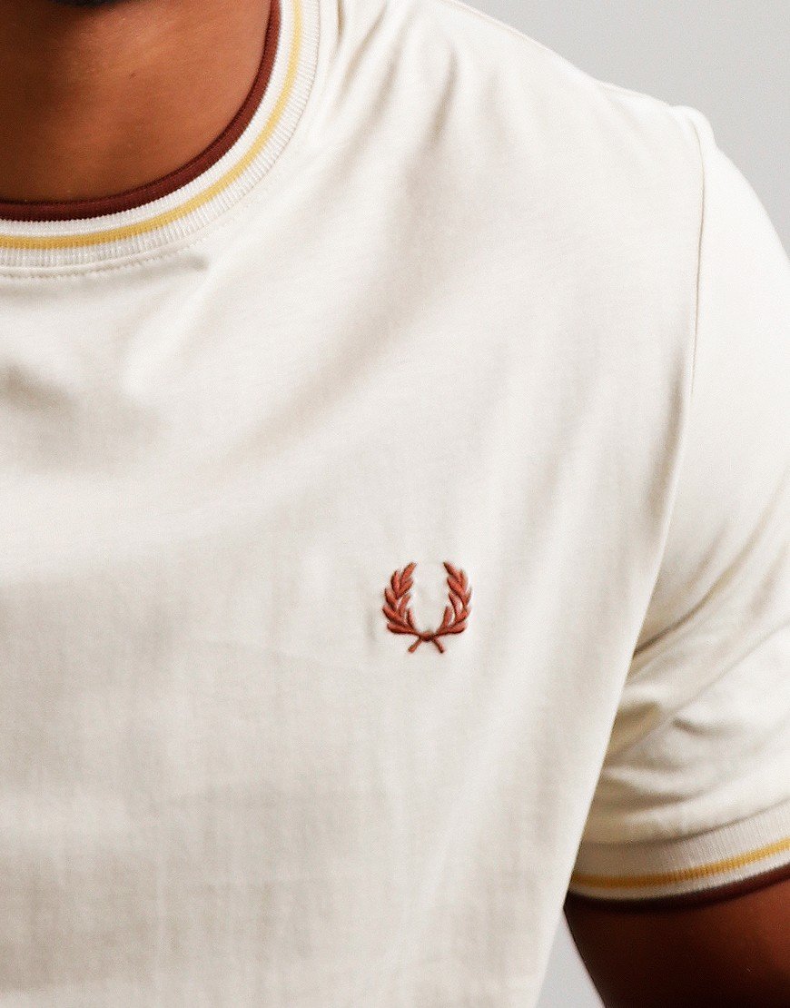 Fred Perry Twin Tipped T-Shirt Oatmeal/Honeycomb