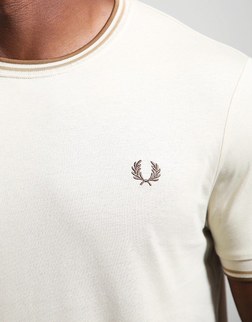Fred Perry Twin Tipped T-Shirt Oatmeal/Warm Stone 