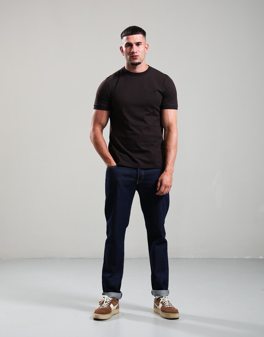 Fred Perry Twin Tipped T-Shirt Rich Brown/Black