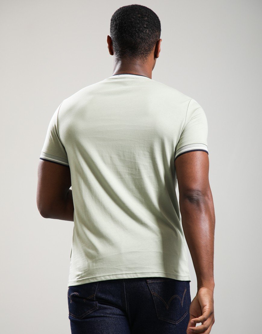 Fred Perry Twin Tipped T-Shirt Seagrass/Ecru/Dark Airforce