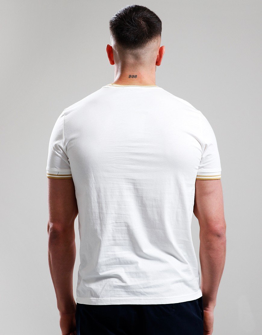 Fred Perry Twin Tipped T-Shirt Snow White/Honeycomb