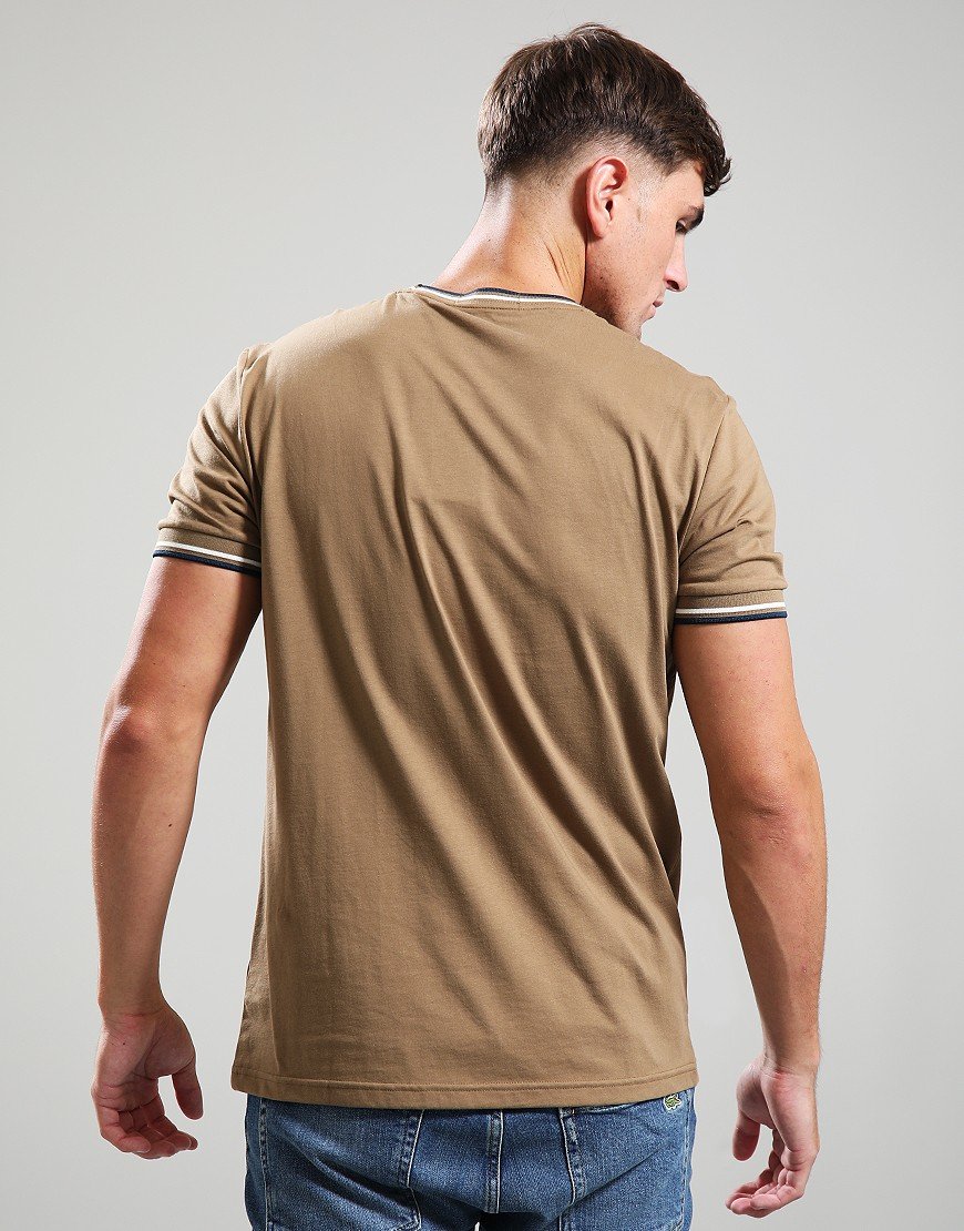 Fred Perry Twin Tipped T-Shirt Stone/Ecru/Dark Petrol