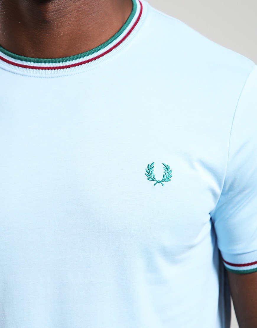 Fred Perry Twin Tipped T-Shirt Track Blue/Burnt Red