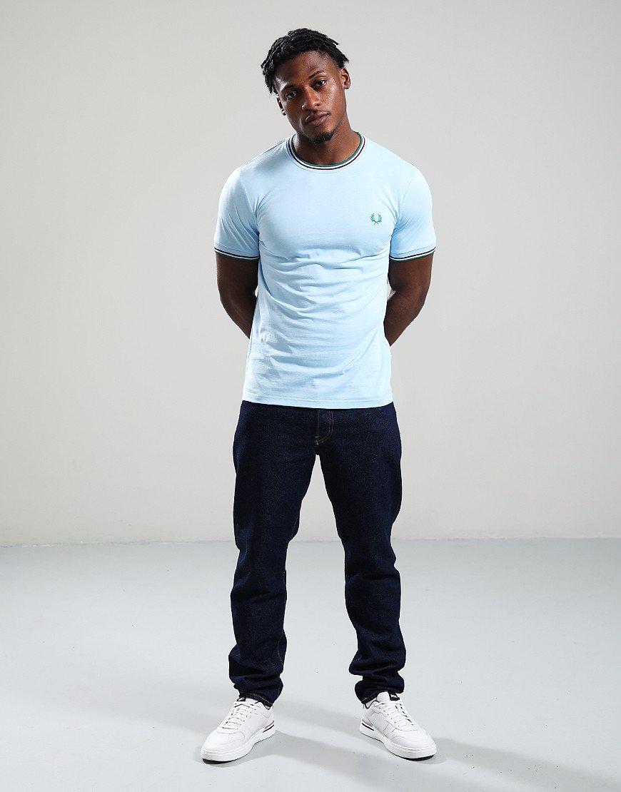 Fred Perry Twin Tipped T-Shirt Track Blue/Burnt Red