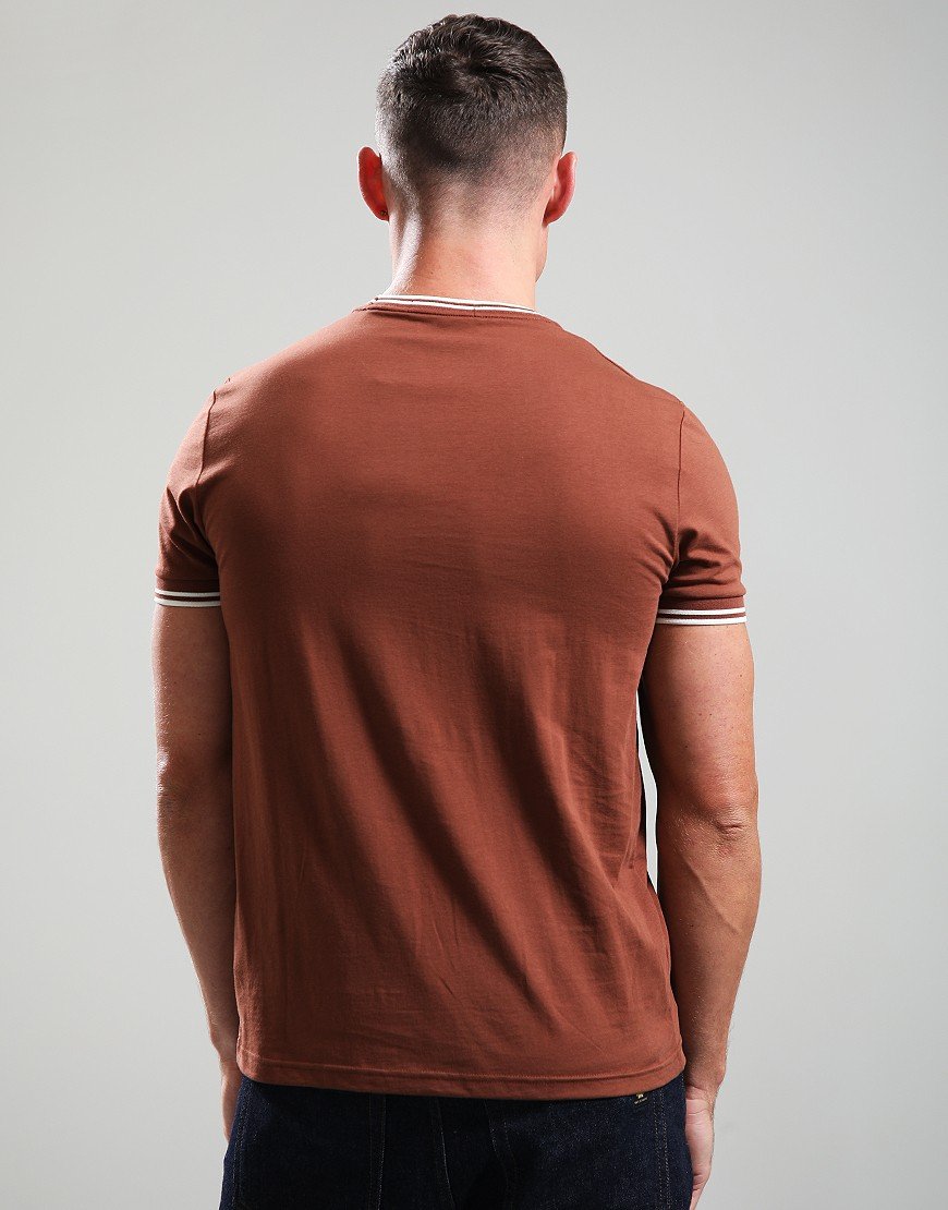 Fred Perry Twin Tipped T-Shirt Whisky Brown/Ecru