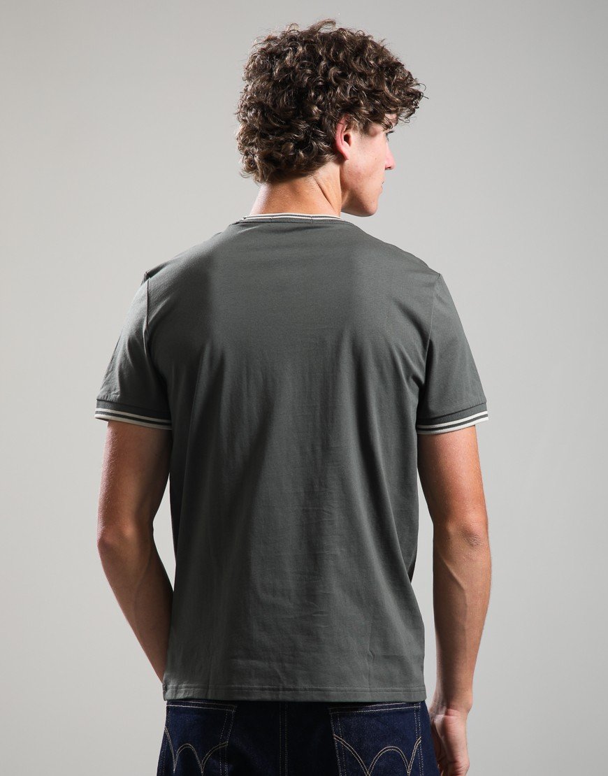 Fred Perry Twin Tipped T-Shirt Field Green/Oatmeal