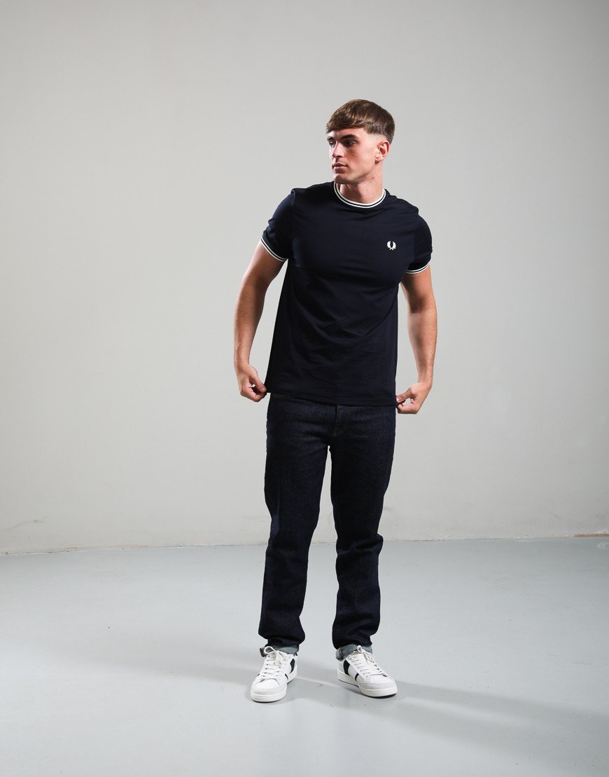 Fred Perry Twin Tipped T-Shirt Navy
