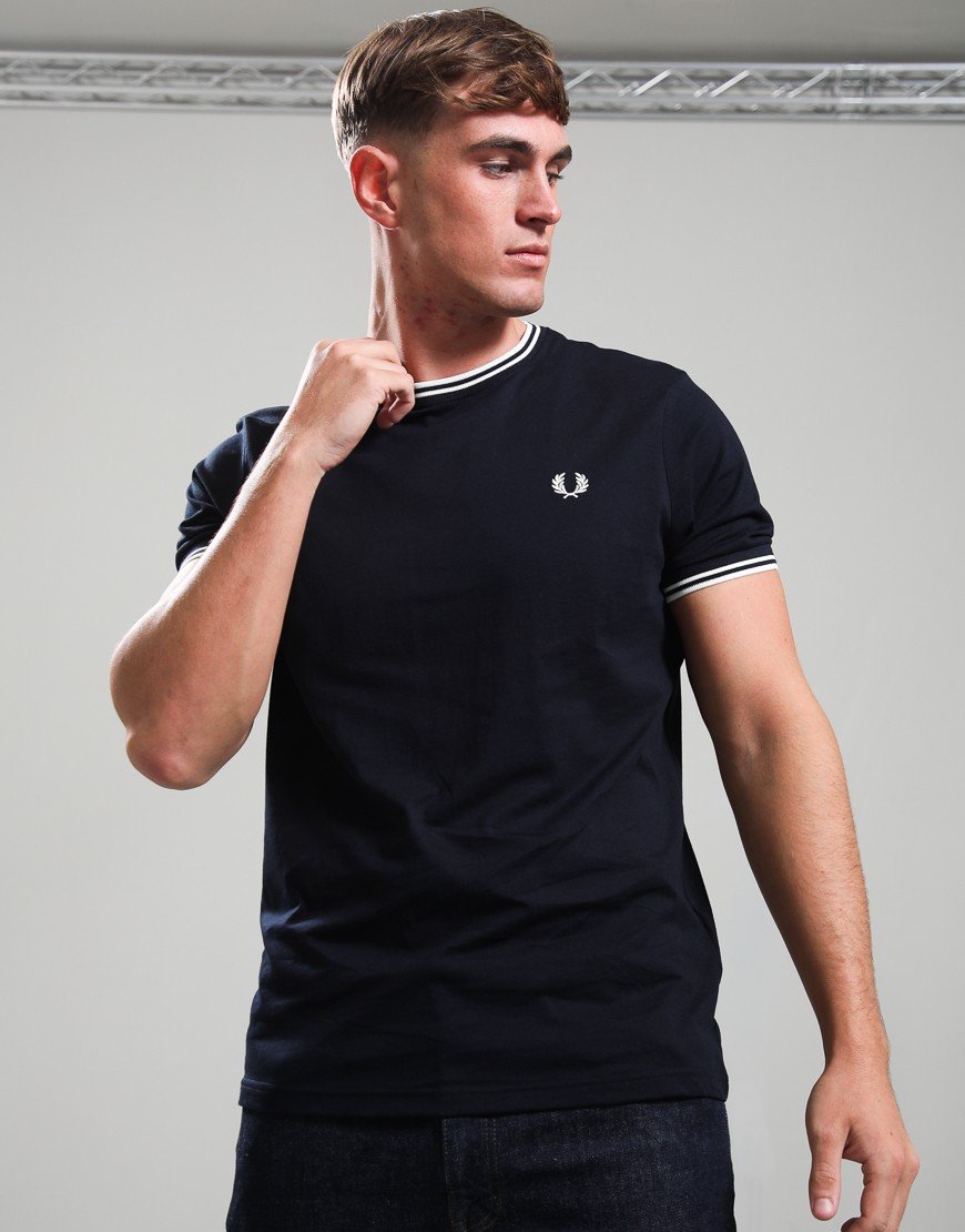 Fred Perry Twin Tipped T-Shirt Navy