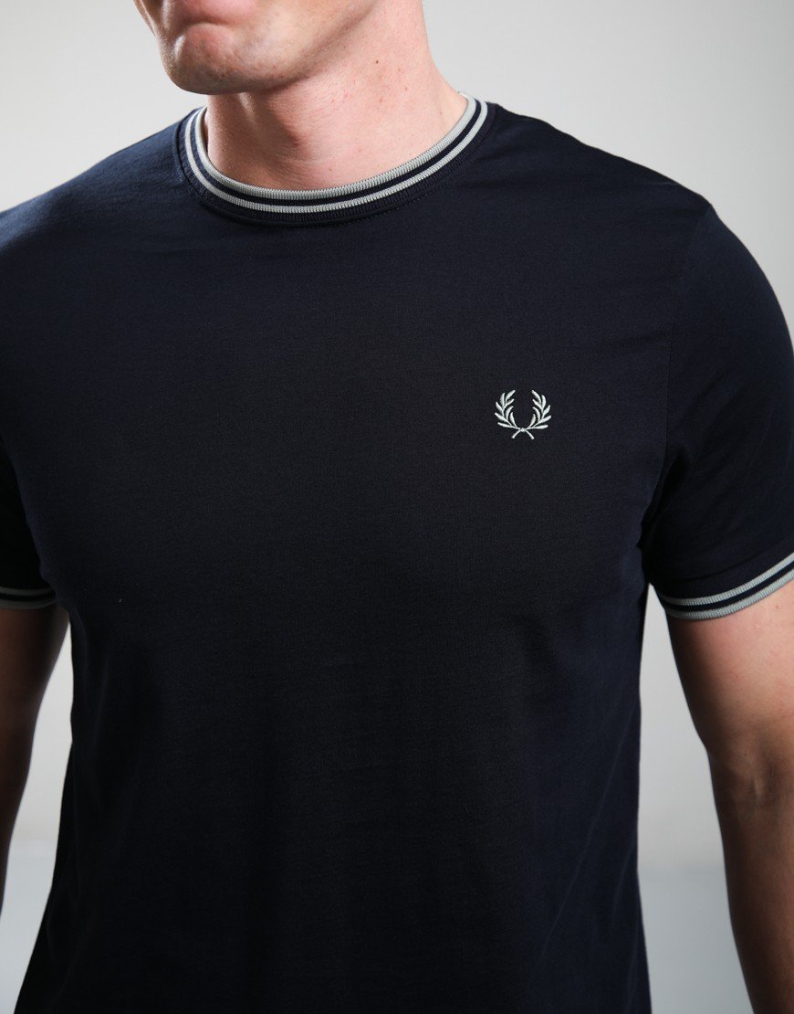 Fred Perry Twin Tipped T-Shirt Navy/Seagrass