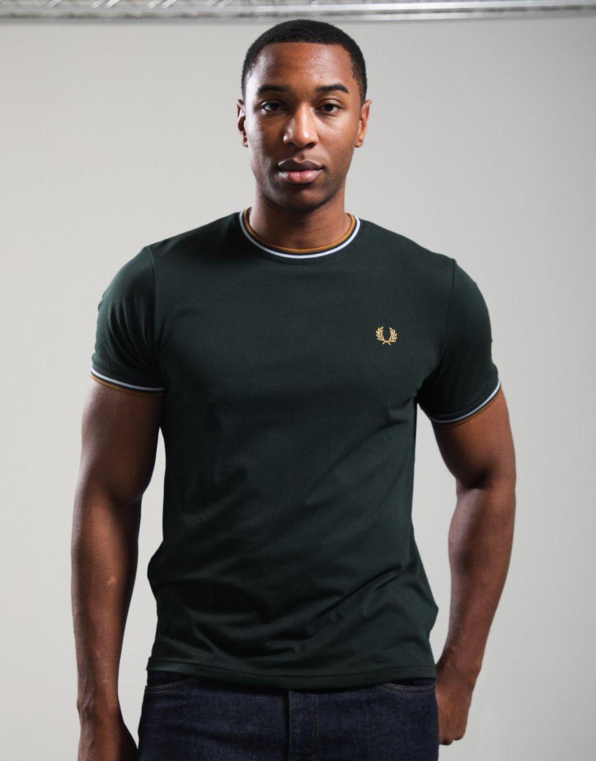 Fred Perry Twin Tipped T-Shirt Night Green