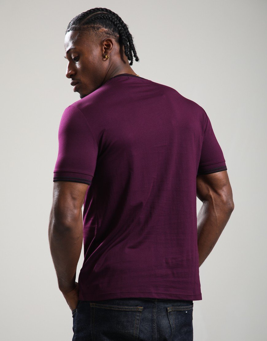 Fred Perry Twin Tipped T-Shirt Plum/Black