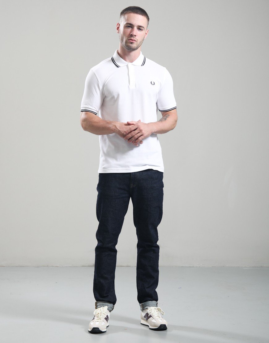 Fred Perry Twin Tipped Polo Shirt White
