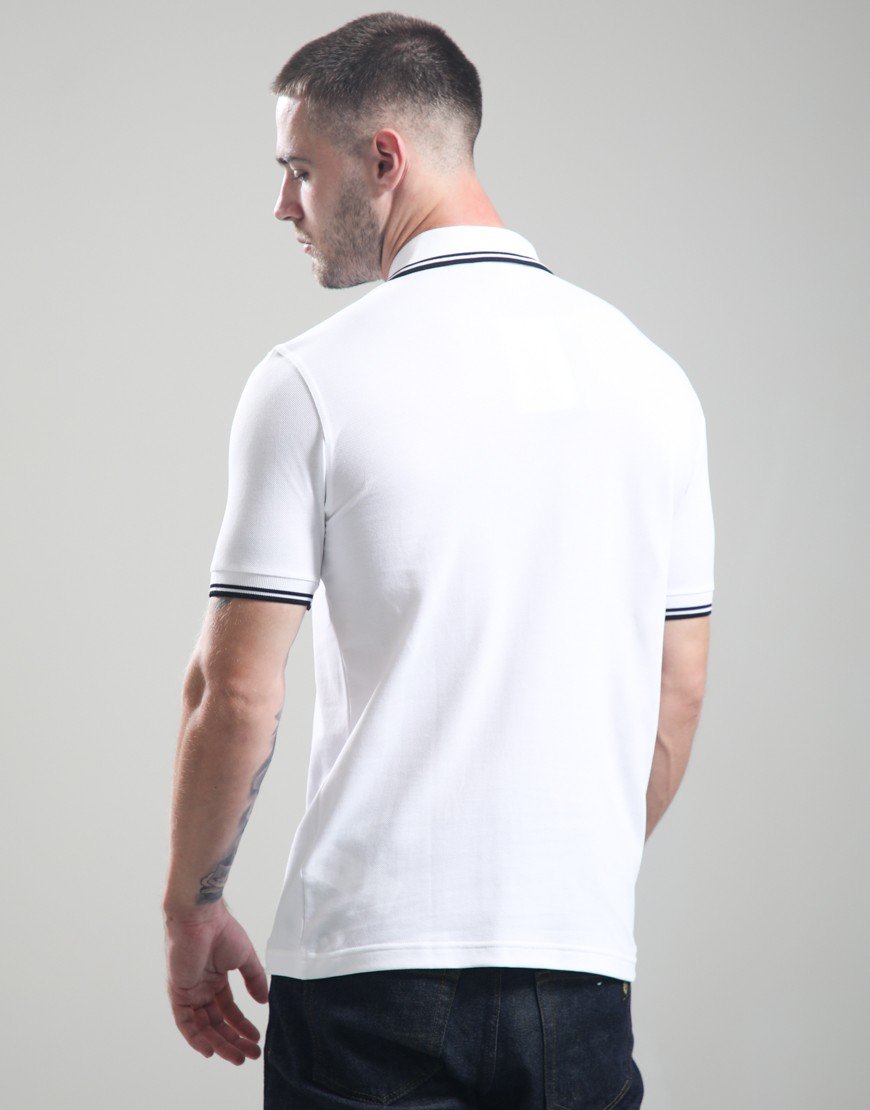Fred Perry Twin Tipped Polo Shirt White