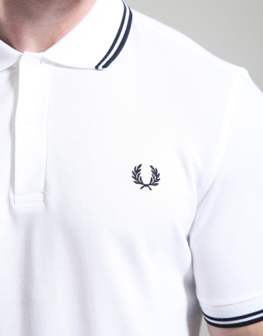 Fred Perry Twin Tipped Polo Shirt White