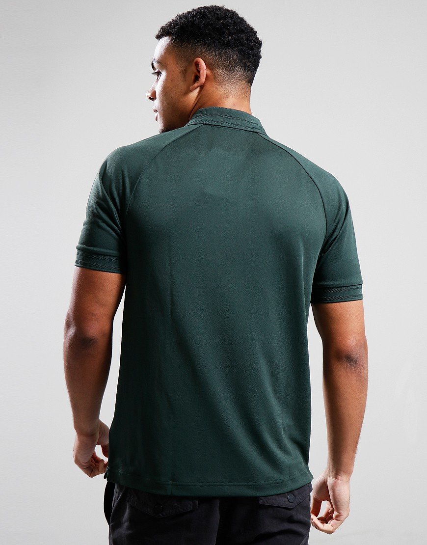 Fred Perry Zip Neck Polo Shirt Court Green