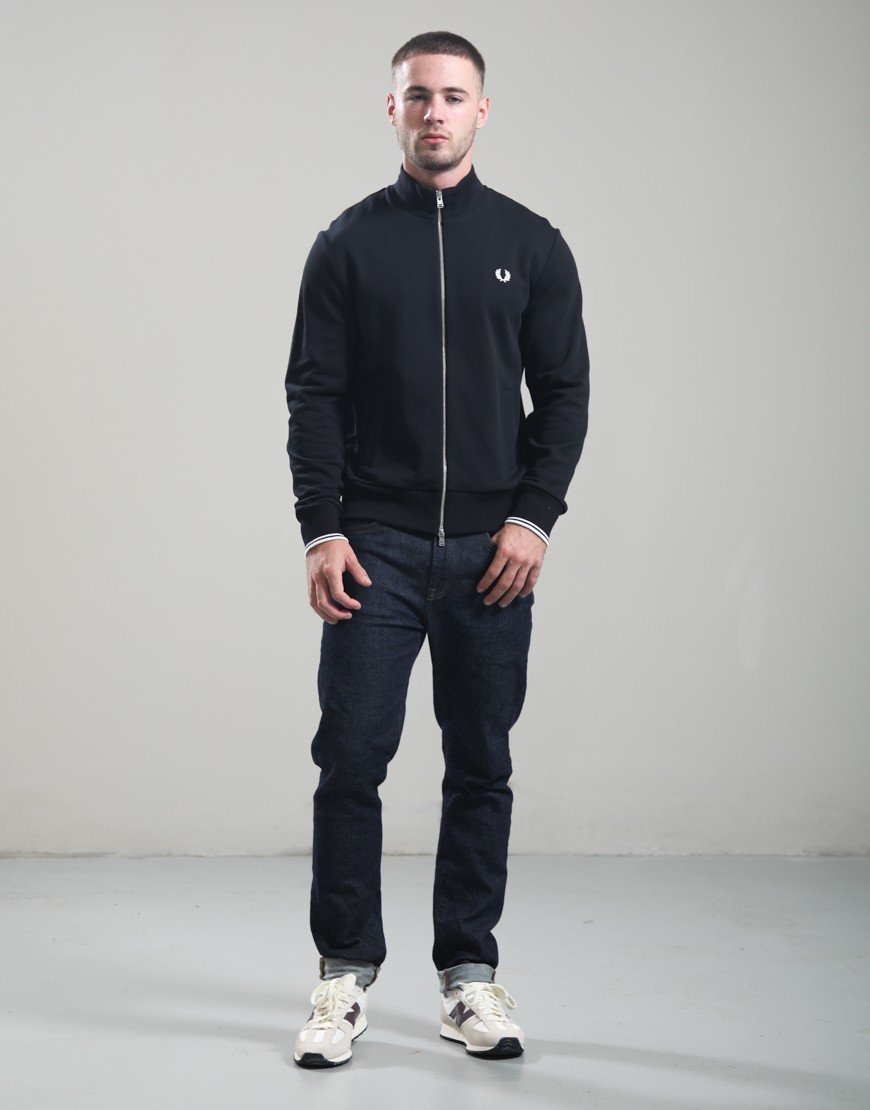 Fred Perry Zip Through Sweat Black