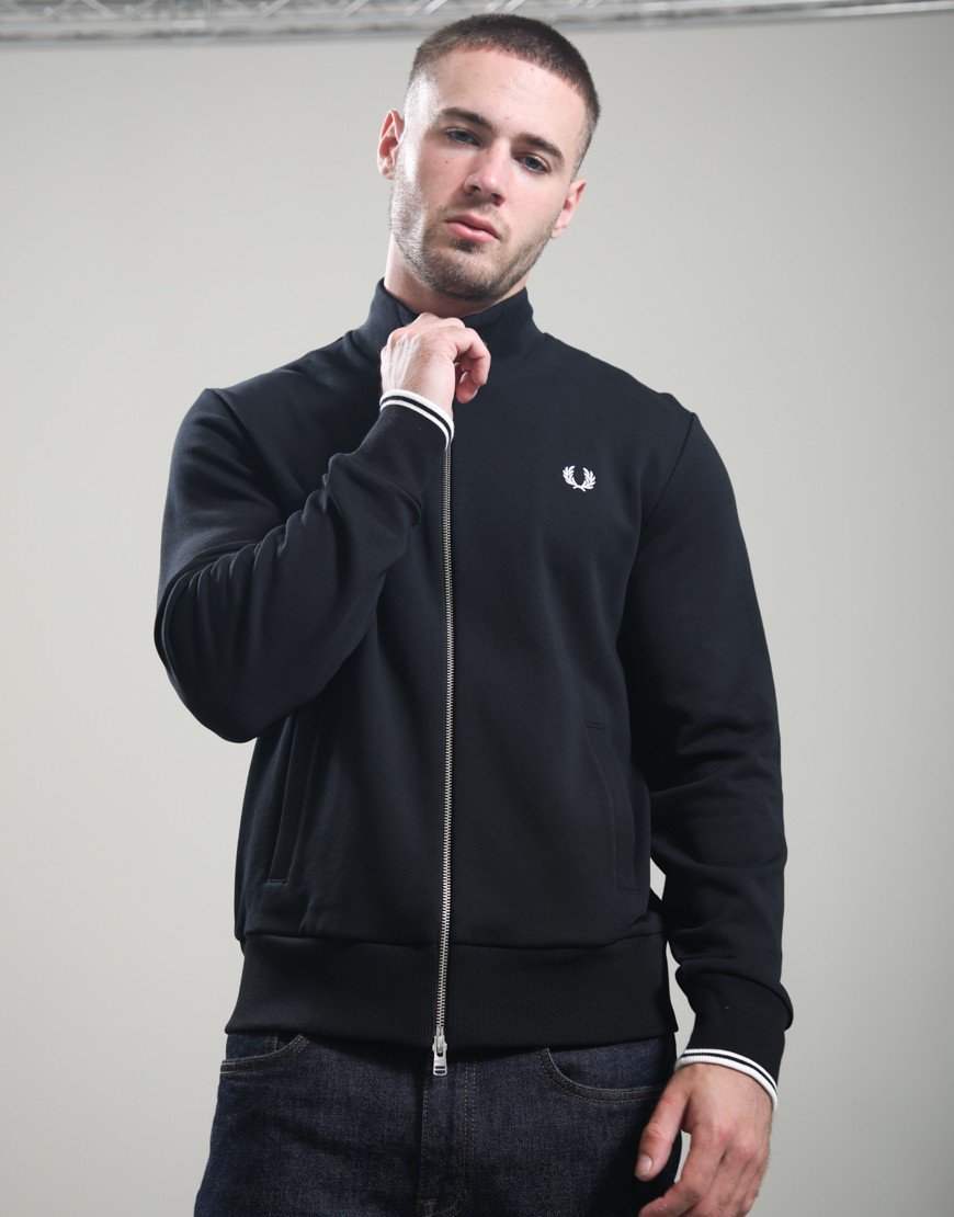 Fred Perry Zip Through Sweat Black