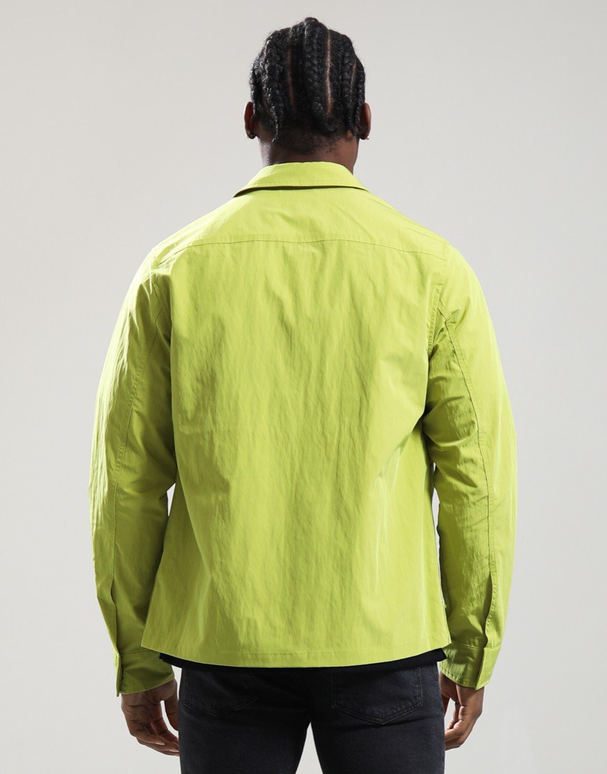 Fred Perry Zip Through Overshirt Tennis Ball Yellow Fred Perry Zip Through Overshirt Tennis Ball Yellow