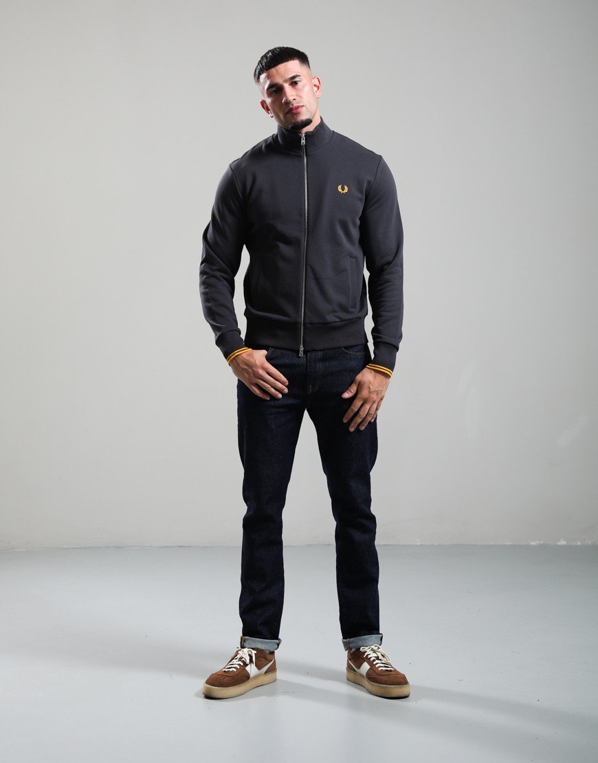 Fred Perry Zip Through Sweat Anchor Grey