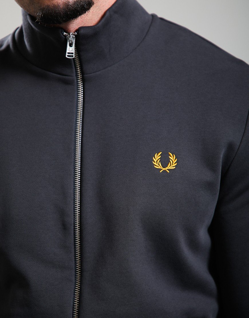 Fred Perry Zip Through Sweat Anchor Grey