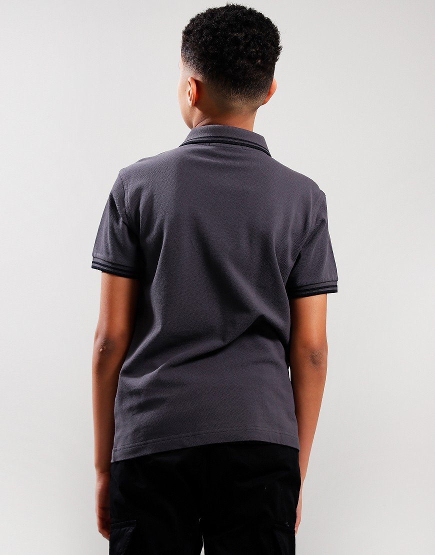 Fred Perry Kids Twin Tipped Polo Shirt Gunmetal/Black