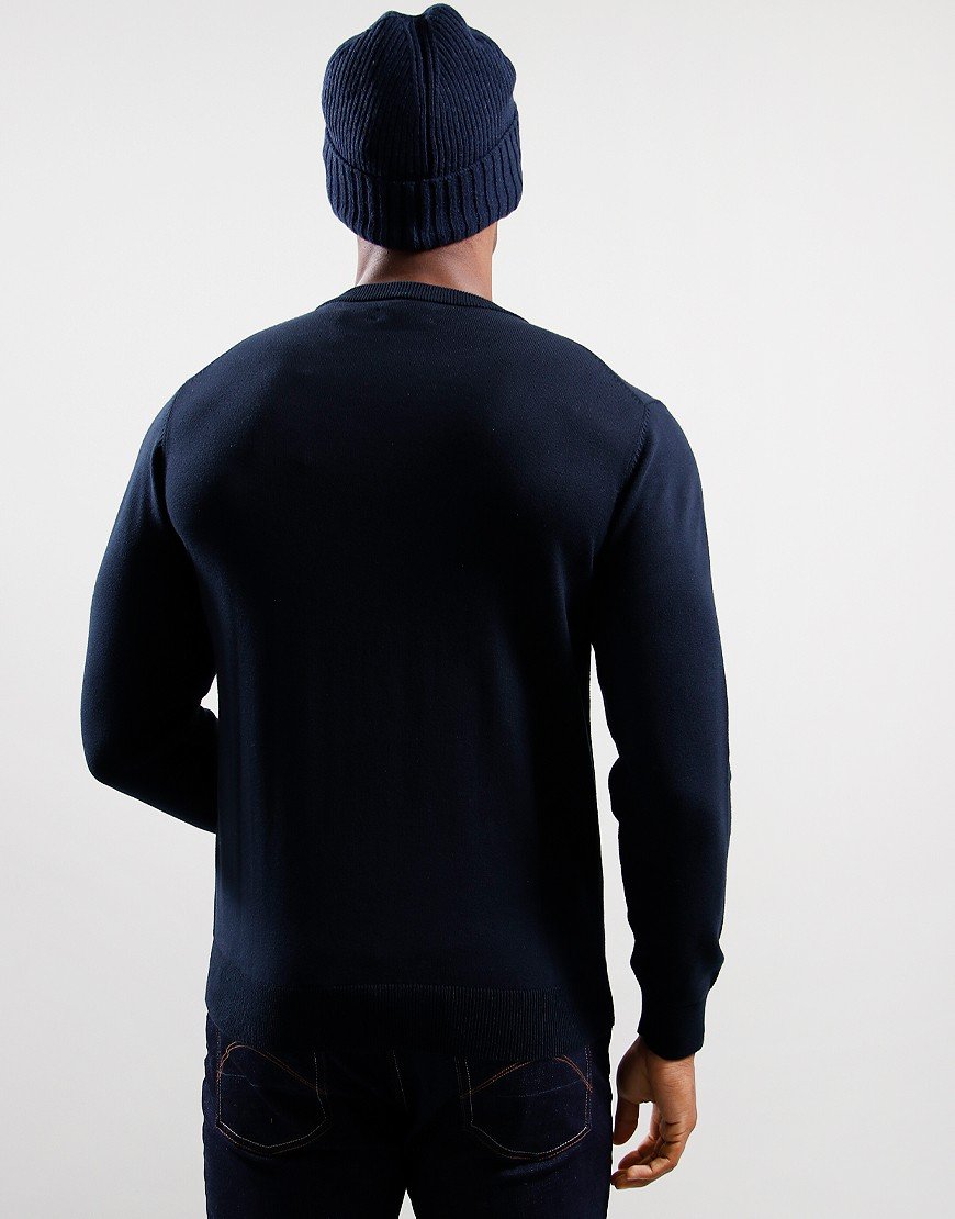 GANT Cotton Crew Neck Knit Evening Blue