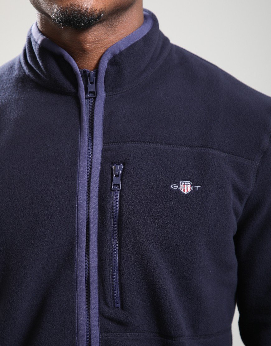 GANT Micro Fleece Jacket Evening Blue GANT Micro Fleece Jacket Evening Blue