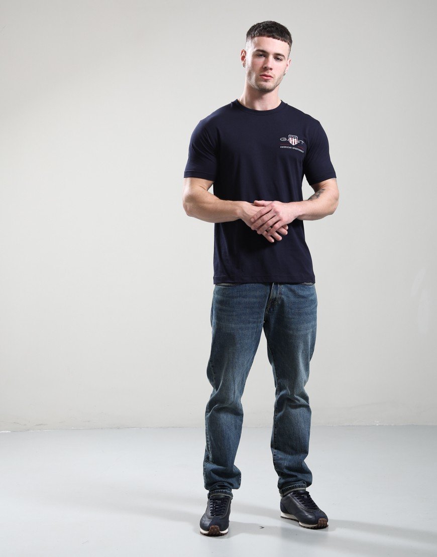 Gant Regular Archive Shield Embroidered T-Shirt Evening Blue