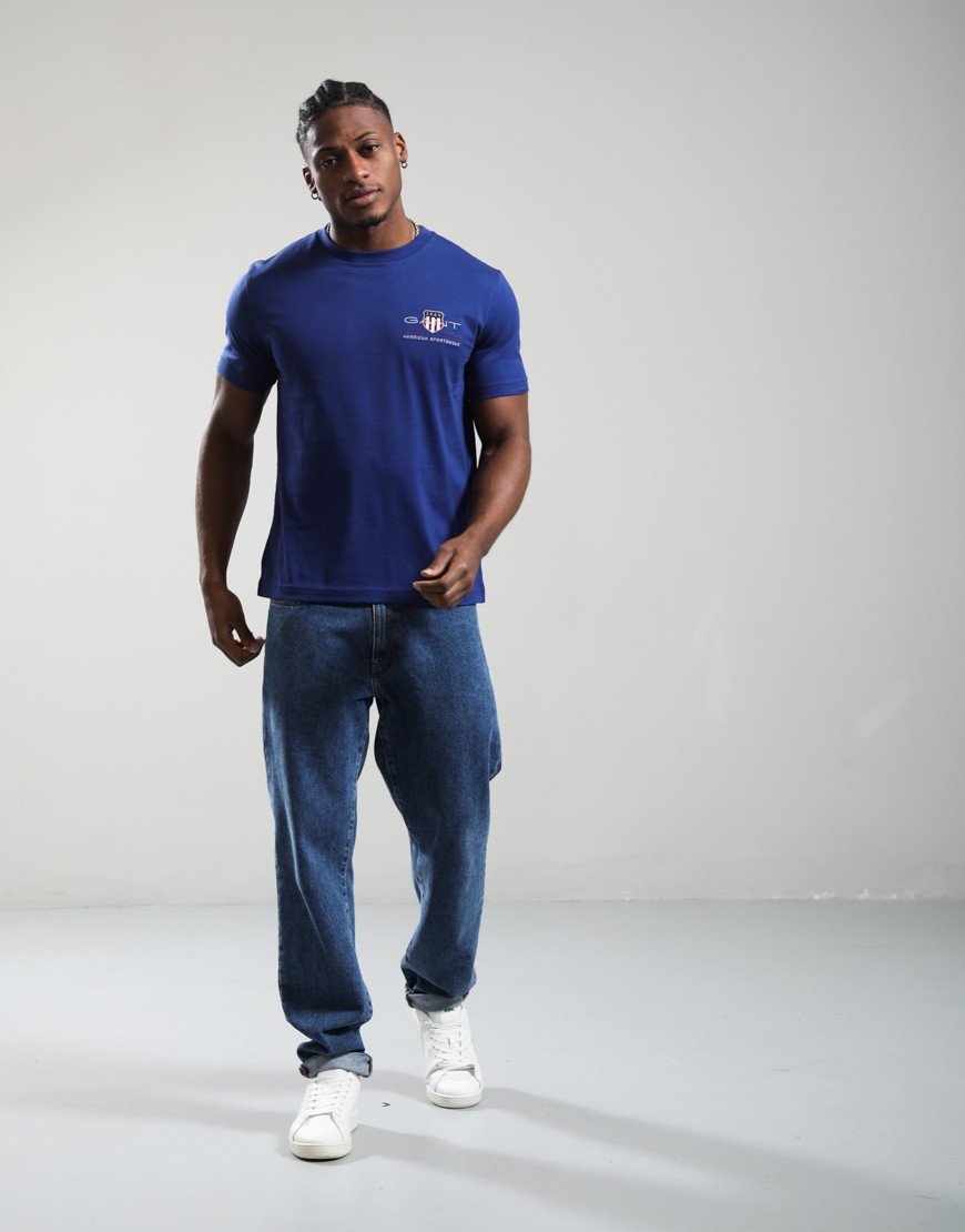 GANT Regular Archive Shield Embroidered T-Shirt Rich Navy