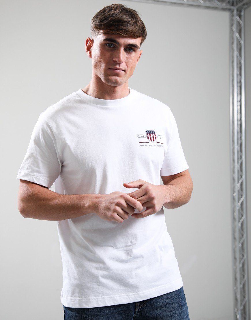 GANT Regular Archive Shield Embroidered T-Shirt White
