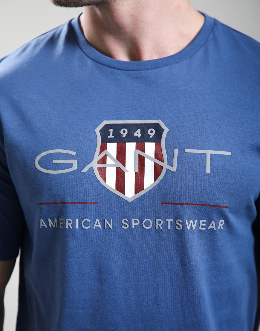 Gant Regular Archive Shield T-Shirt Vintage Blue