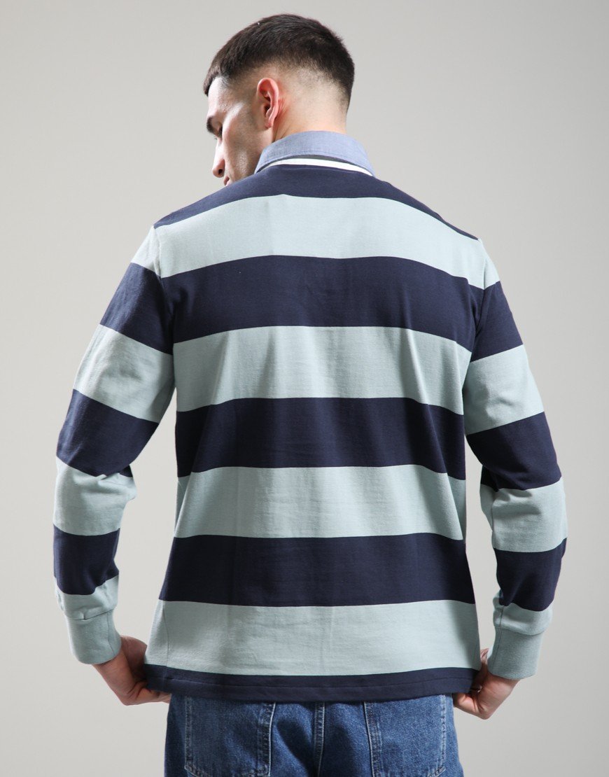 GANT Regular Chambray Collar Striped Heavy Rugger Ceramic Grey