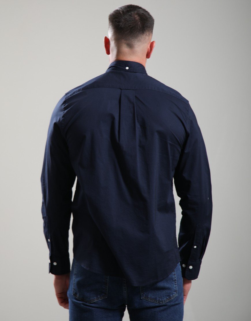GANT Long Sleeve Regular Fit Poplin Shirt Evening Blue