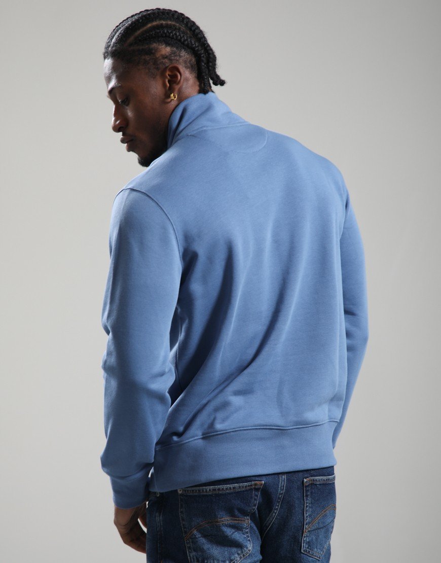 GANT Regular Shield Half Zip Sweat Blue Horizon