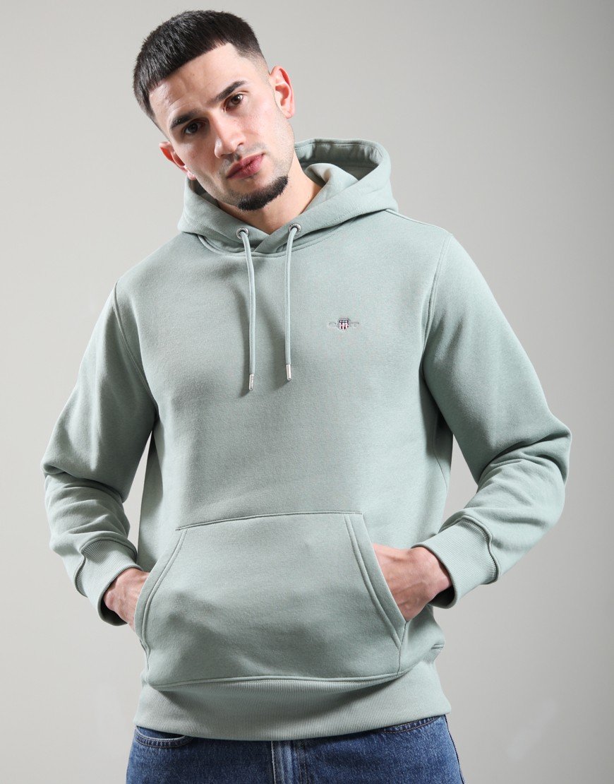 GANT Regular Shield Hoodie Ceramic Grey