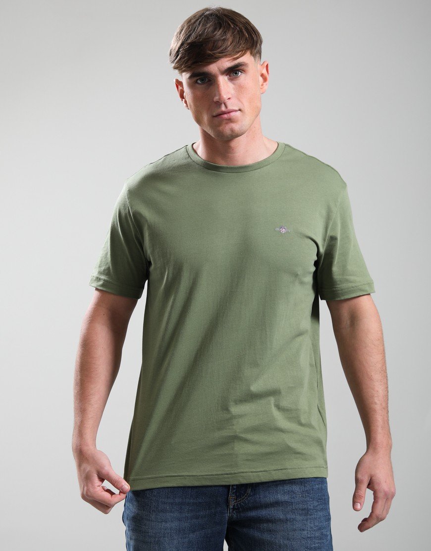 GANT Regular Shield T-Shirt Dry Herb Green