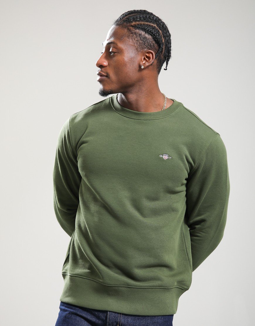GANT Regular Shield Crew Sweat Country Green GANT Regular Shield Crew Sweat Country Green