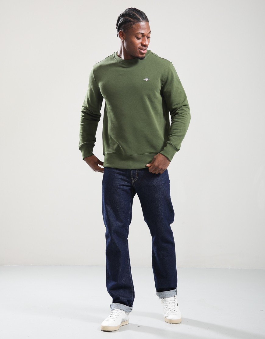 GANT Regular Shield Crew Sweat Country Green GANT Regular Shield Crew Sweat Country Green