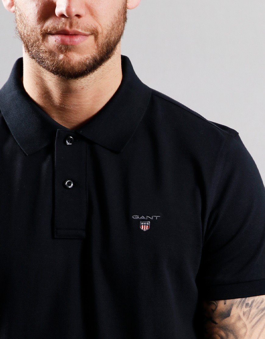 Gant Kids Black Fashion Regular Fit Polo Tshirt main image 0