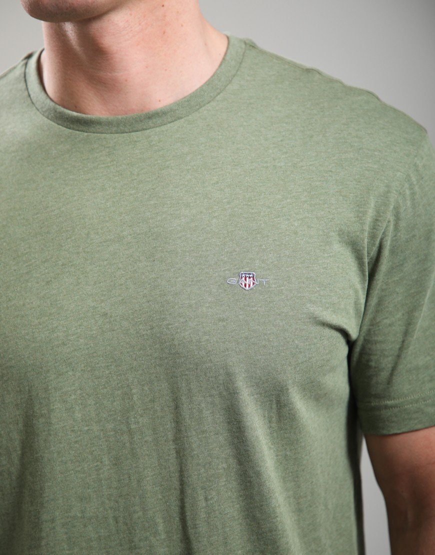 GANT Regular Shield T-Shirt Dark Cactus Melange