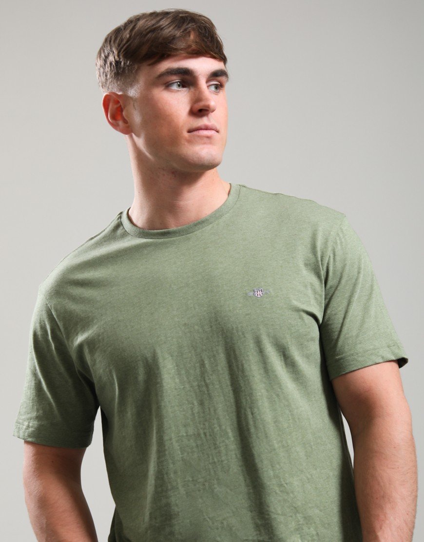 GANT Regular Shield T-Shirt Dark Cactus Melange