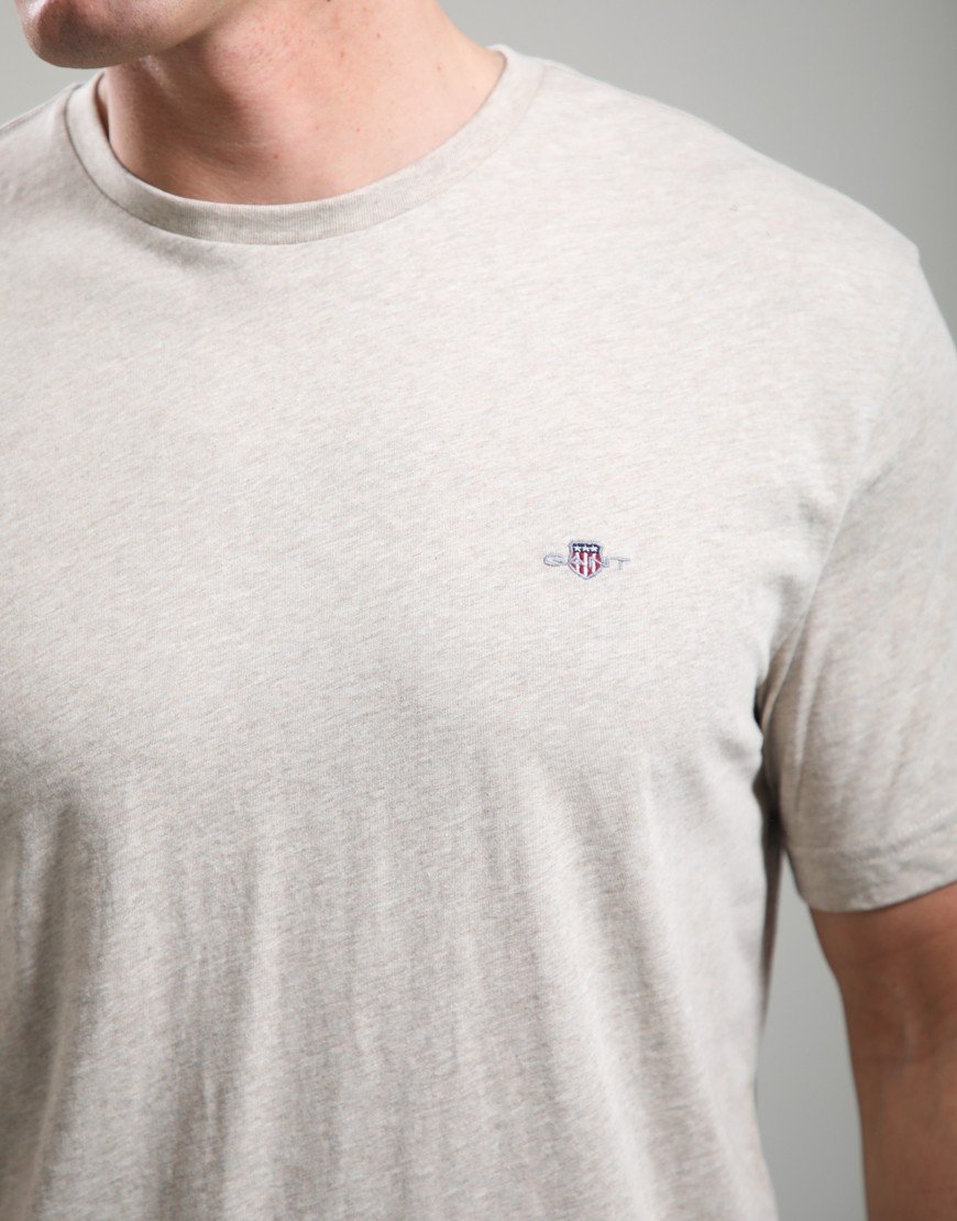 GANT Regular Shield T-Shirt Oat Melange