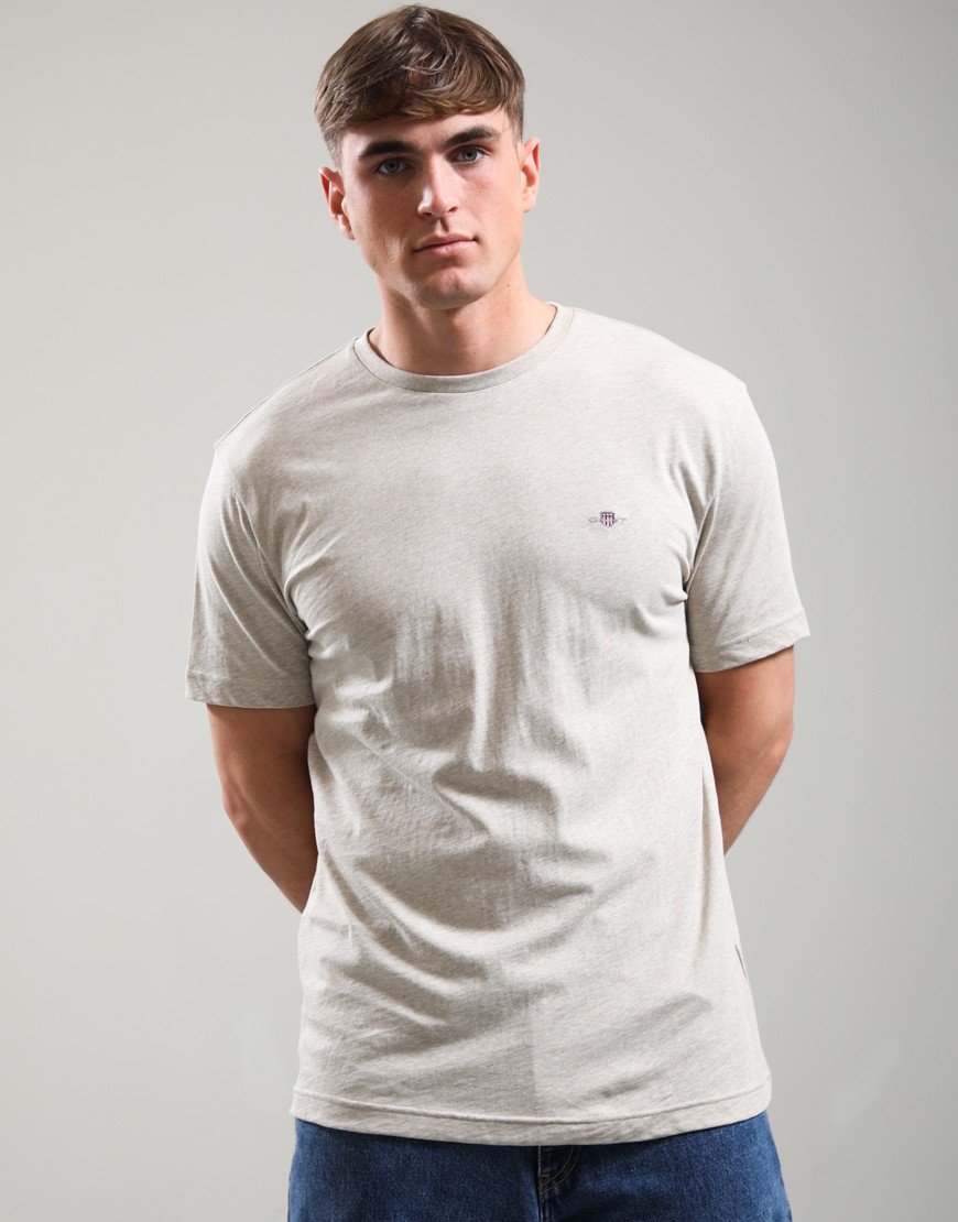 GANT Regular Shield T-Shirt Oat Melange