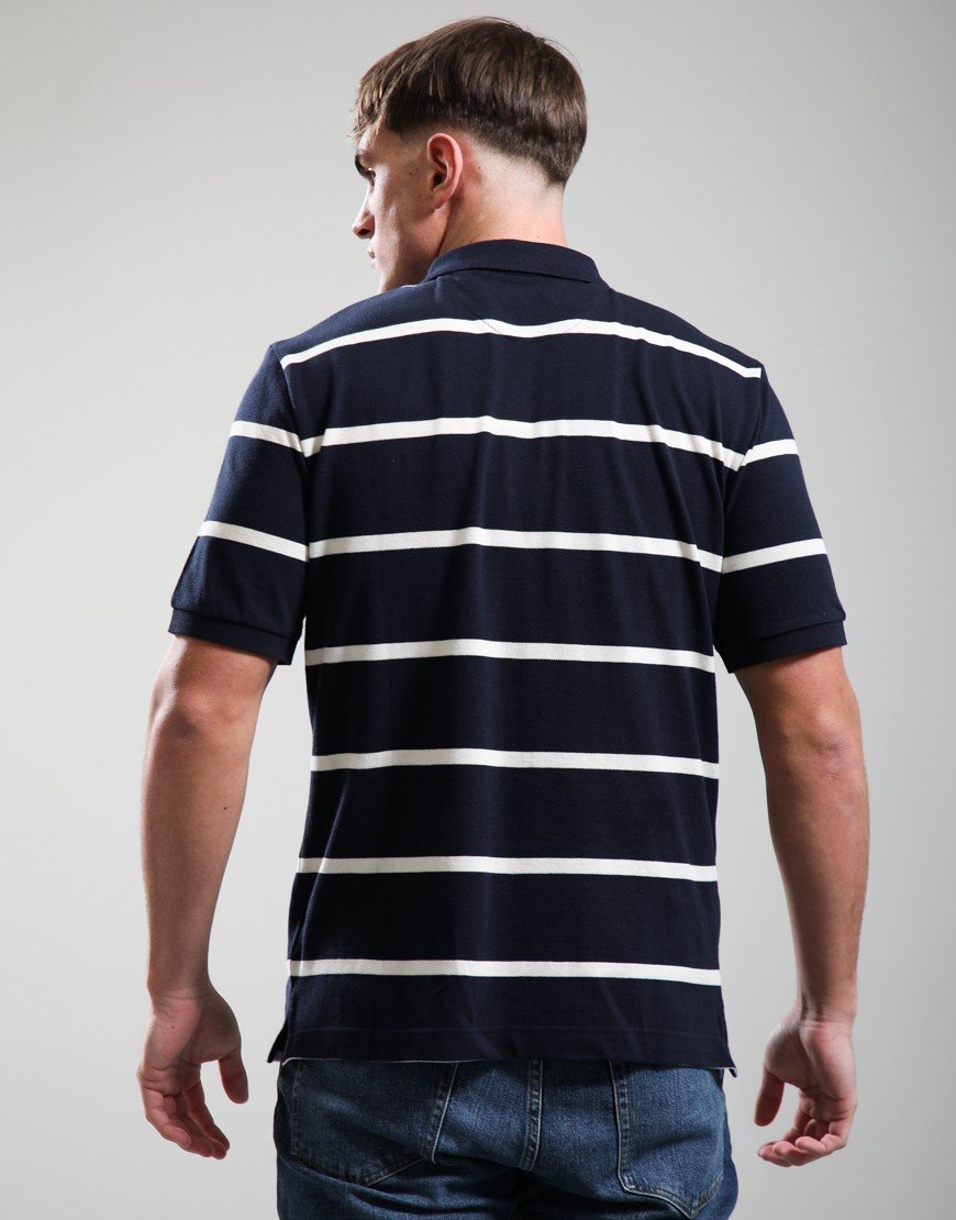 GANT Striped Polo Shirt Evening Blue