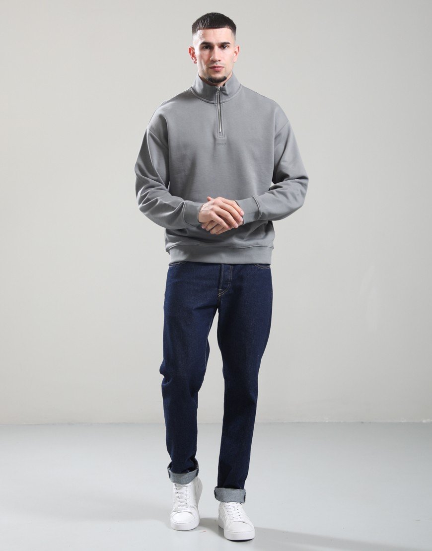 HUGO Durty244 Half Zip Sweat Dark Grey