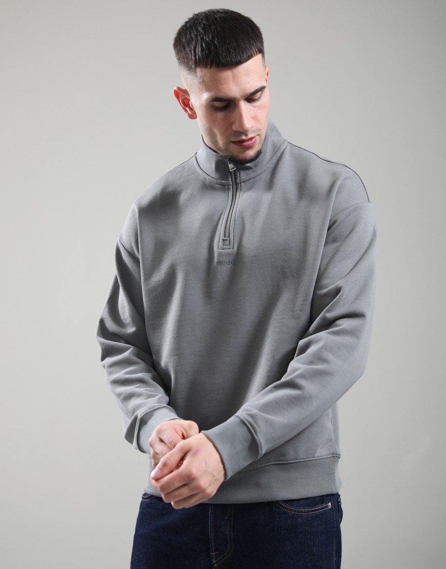 HUGO Durty244 Half Zip Sweat Dark Grey