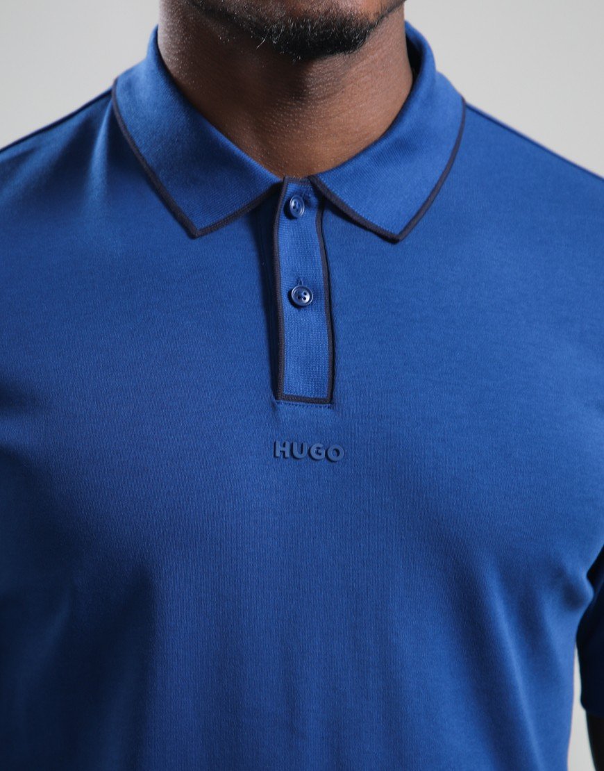 HUGO Dalumo Polo Shirt Open Blue