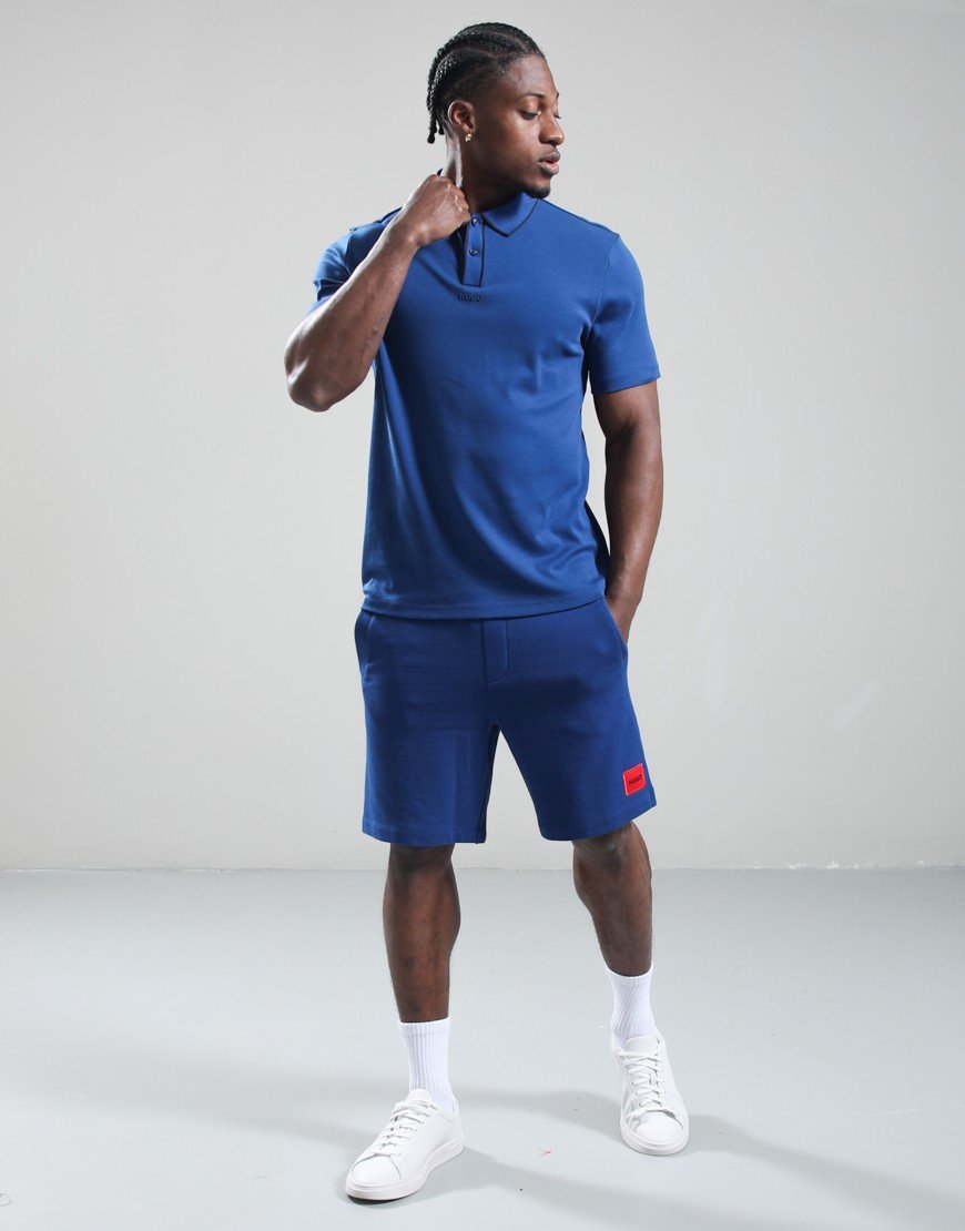 HUGO Dalumo Polo Shirt Open Blue