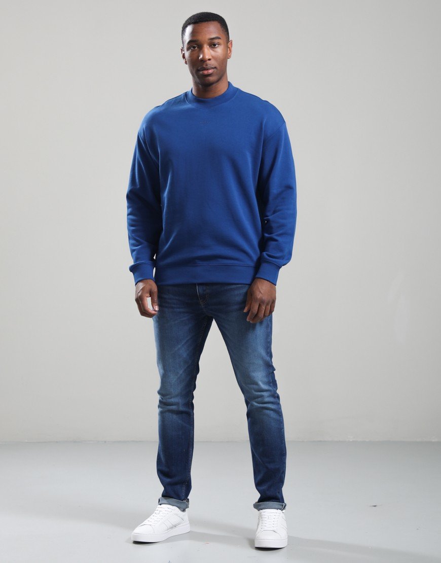 HUGO Dapo Crew Sweat Open Blue